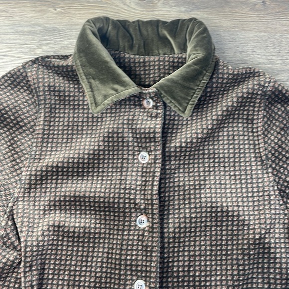 Cambridge Dry Goods Women’s Brown Black Button Up Polar Fleece, size XL - Picture 2 of 10